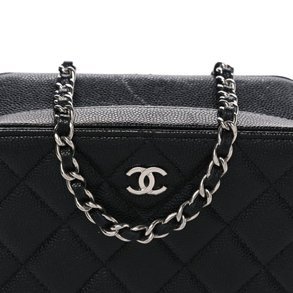 Chanel Caviar Quilted CC Vanity Case With Chain Black 8 of 10