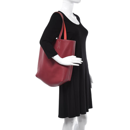 Hermes Taurillon Clemence Double Sens 45 Reversible Tote Rubis Bougainvillea 3 of 12