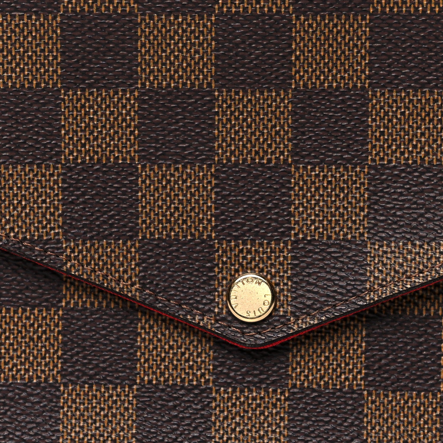 Louis Vuitton Damier Ebene Pochette Felicie Chain Wallet 10 of 12