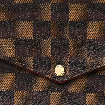 Louis Vuitton Damier Ebene Pochette Felicie Chain Wallet 10 of 12