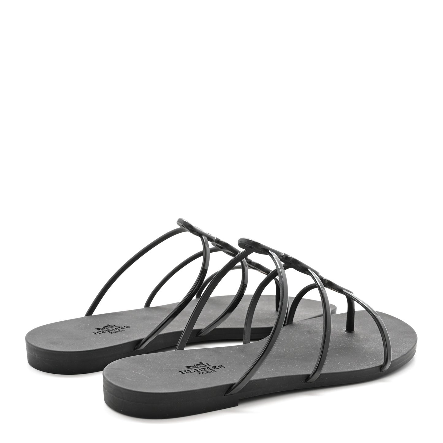 Rubber Womens Mykonos Sandals 38 Black