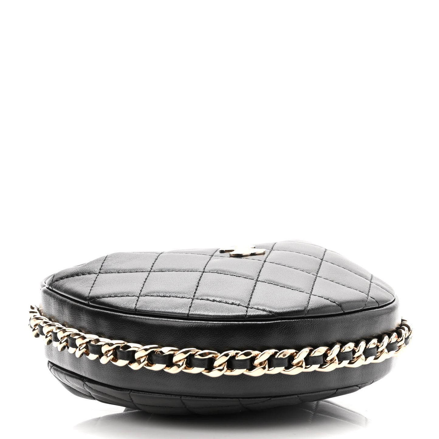 Quilted Chain Around Pouch Black