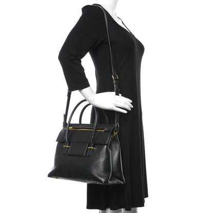 Tom Ford Smooth Calfskin Medium Icon Bag Black 2 of 12
