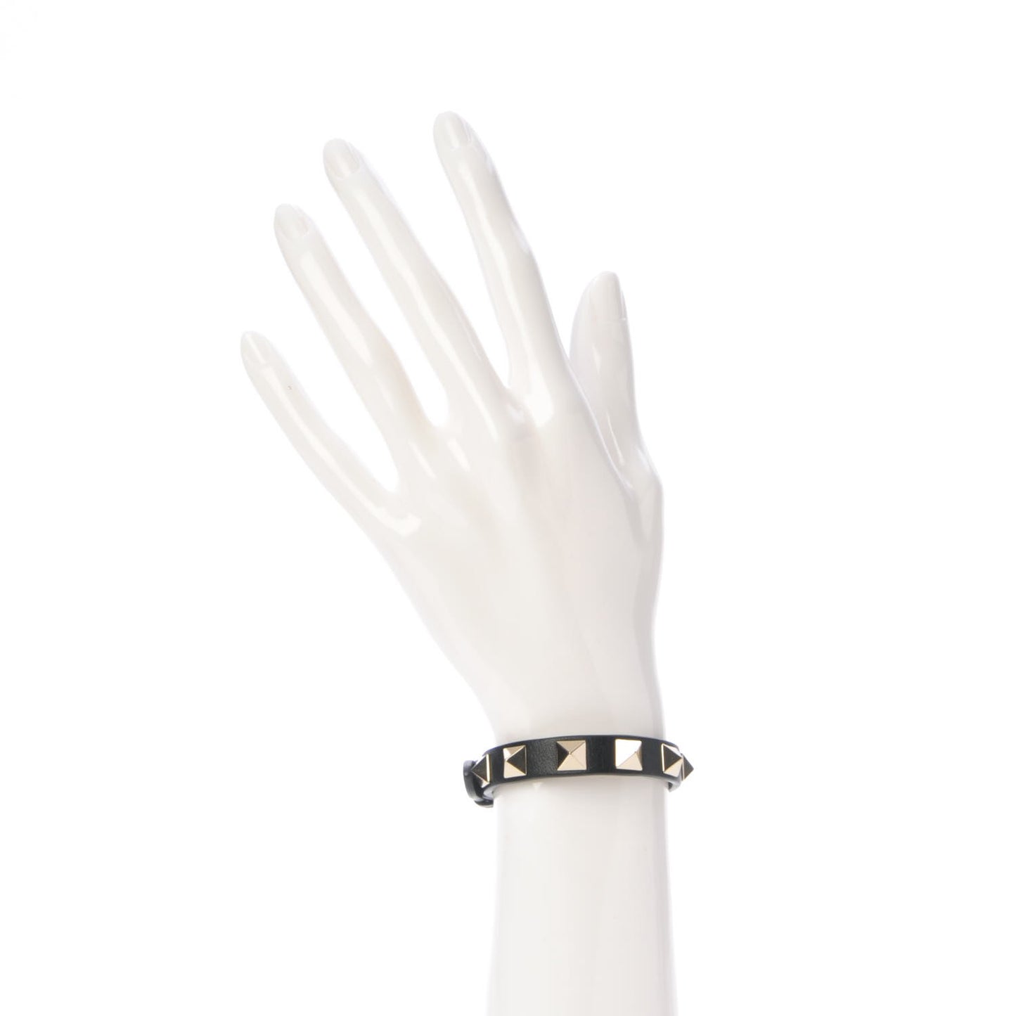 Vitello Rockstud Bracelet Black