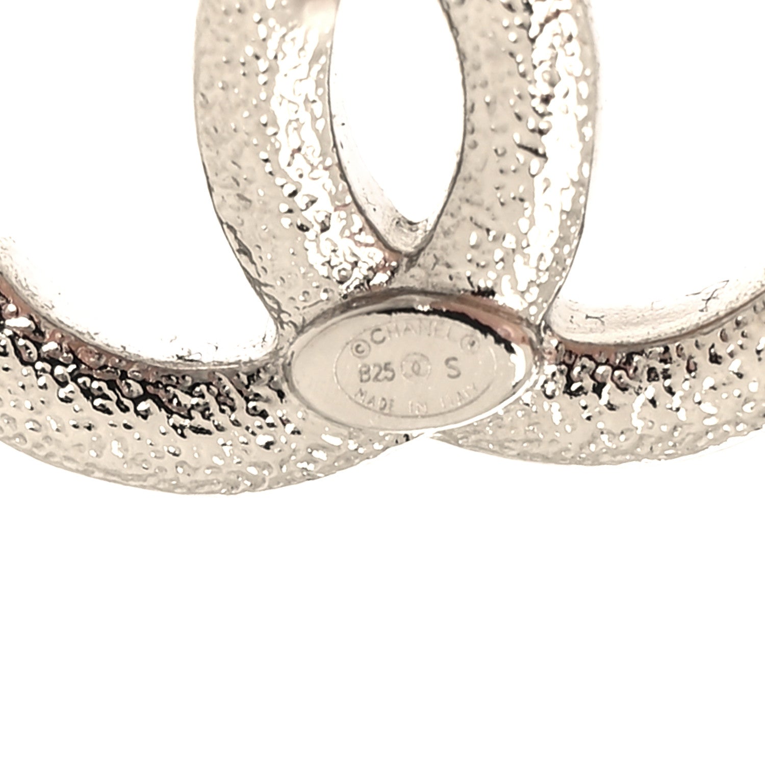Chanel Crystal Enamel CC Earrings Silver Black 4 of 4