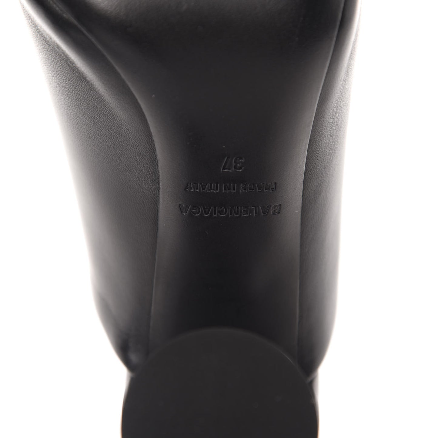 Shiny Sheepskin Oval 90mm Mule Pump 37 Black White