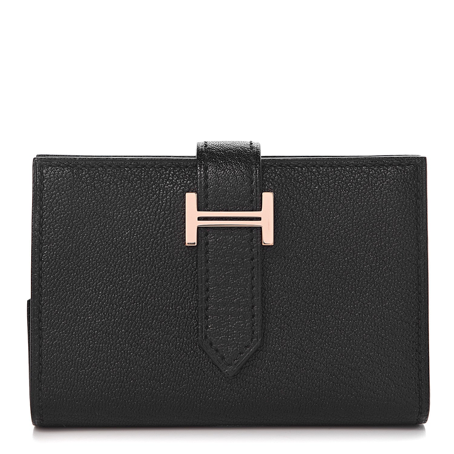 Hermes Chevre Mysore Mini Bearn Wallet Black 1 of 8