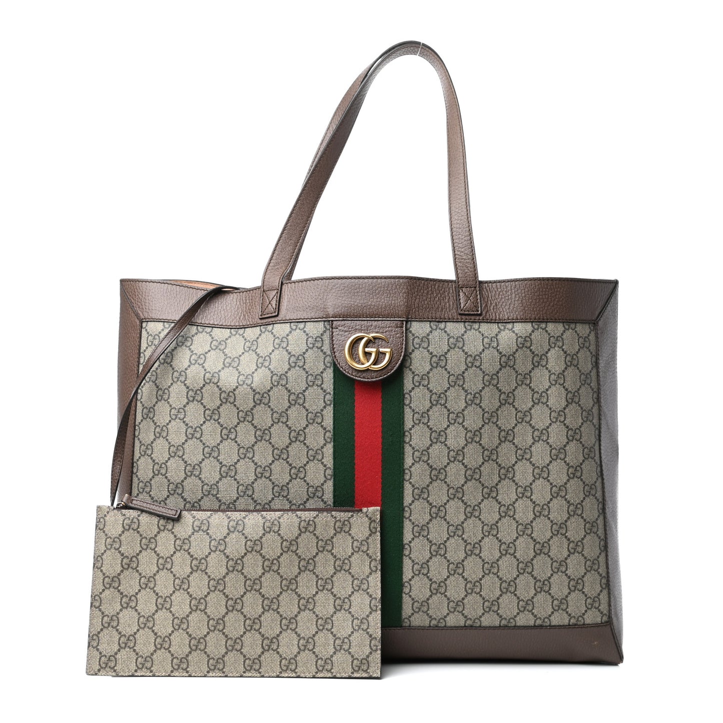 GG Supreme Monogram Web Ophidia Tote Brown