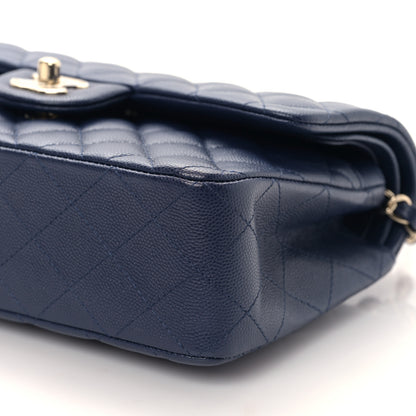 Chanel Caviar Quilted Small Double Flap Blue 9 of 9