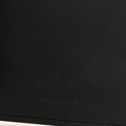 Louis Vuitton Calfskin Monogram Shadow Brazza Wallet Black 6 of 7