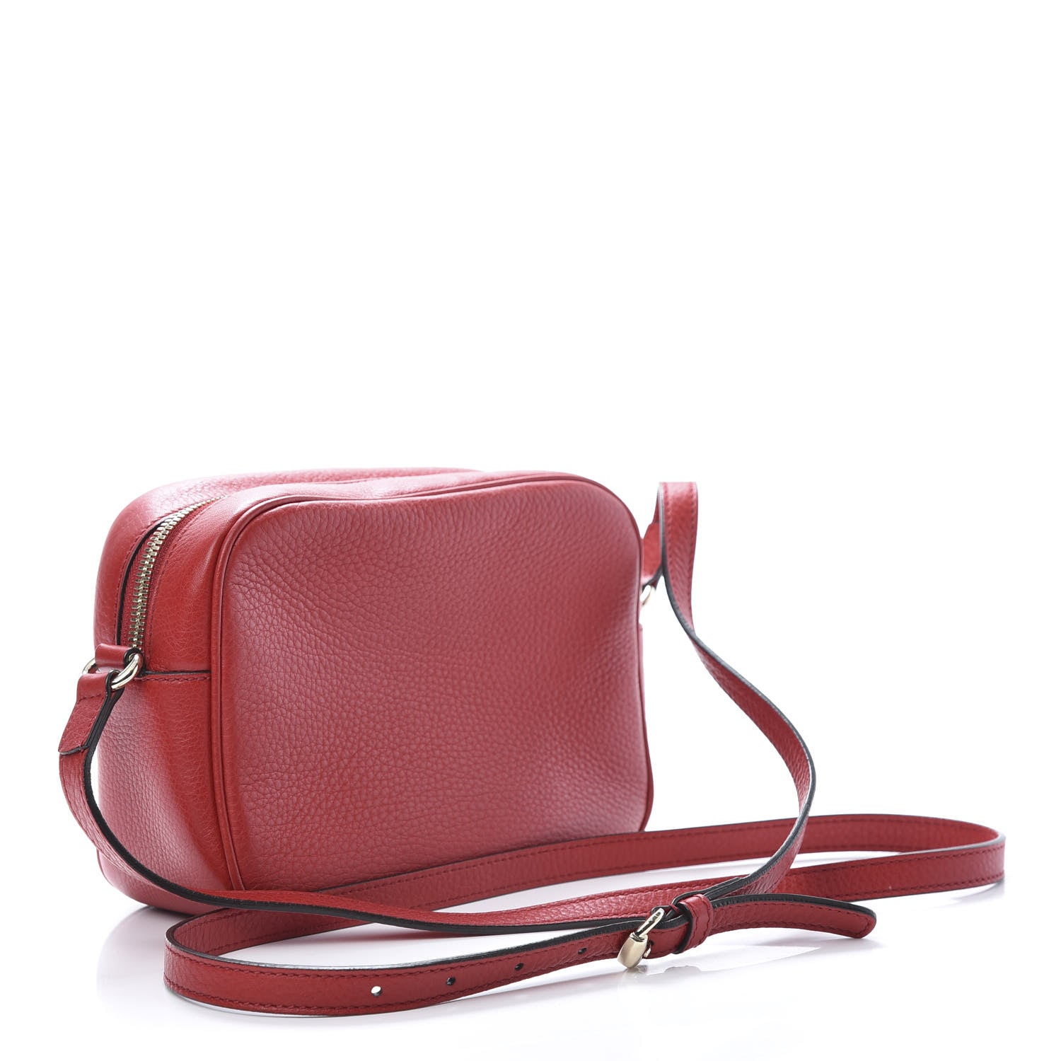 Gucci Pebbled Calfskin Small Soho Disco Bag Tabasco Red 3 of 13