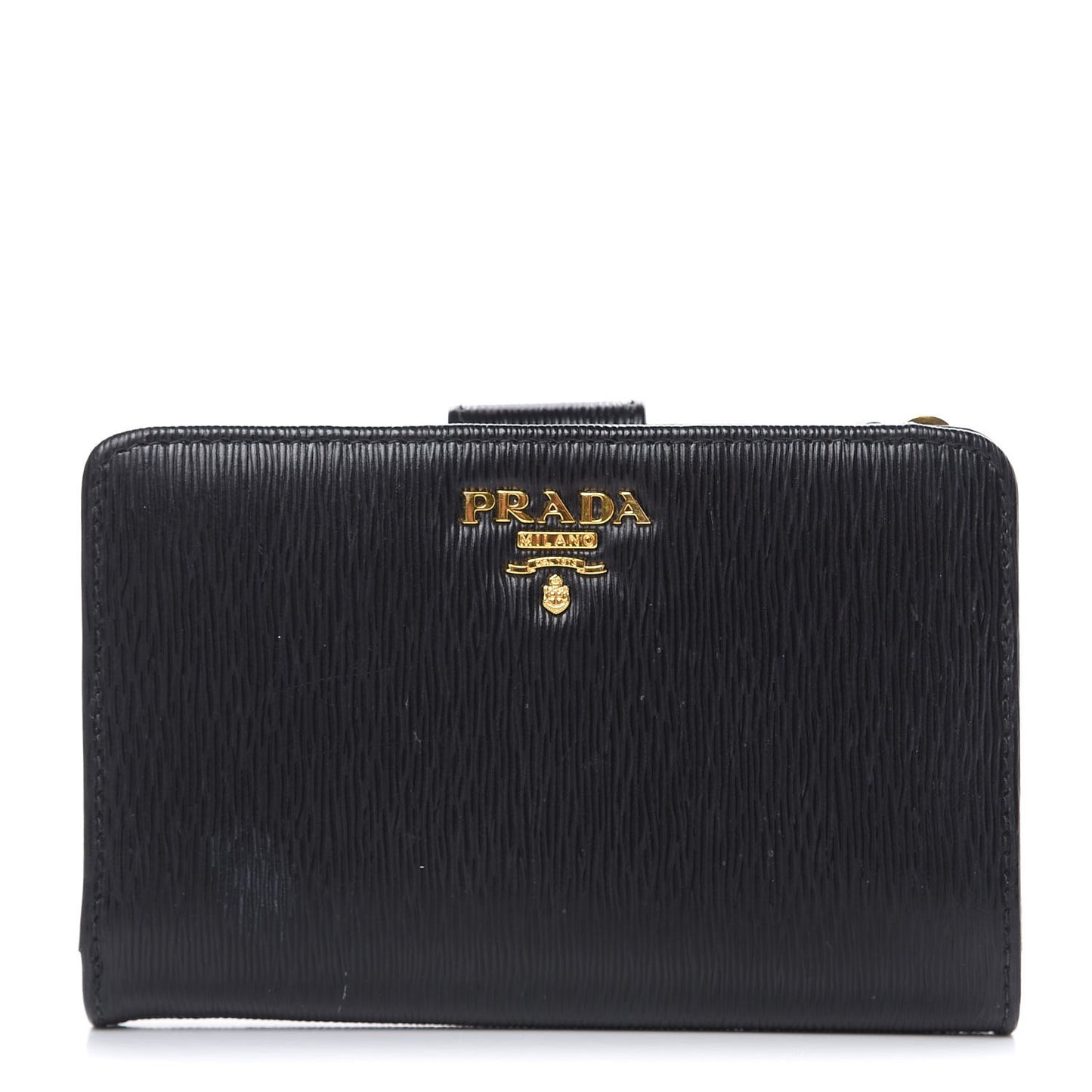 Vitello Move Metal Compact Wallet Black