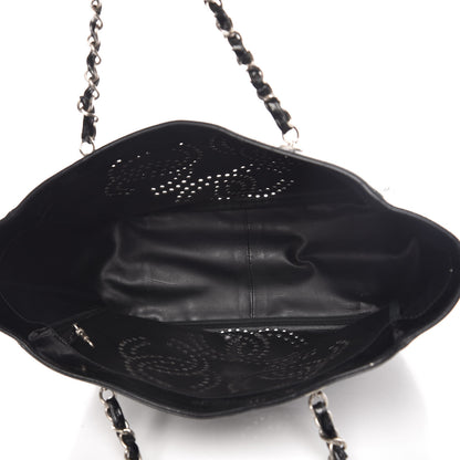 Chanel Patent Perforated CC Tote Black 5 of 13