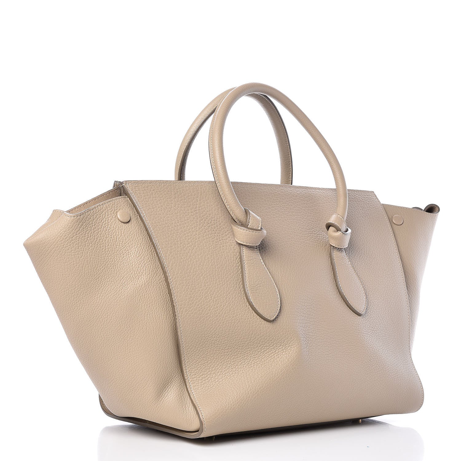 Celine Crisped Calfskin Medium Tie Knot Tote Light Taupe 4 of 14