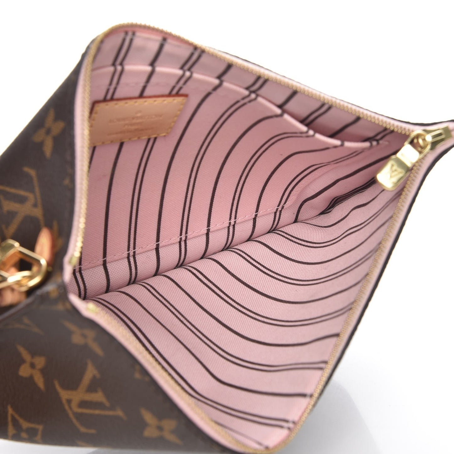 Monogram Neverfull MM GM Pochette Rose Ballerine