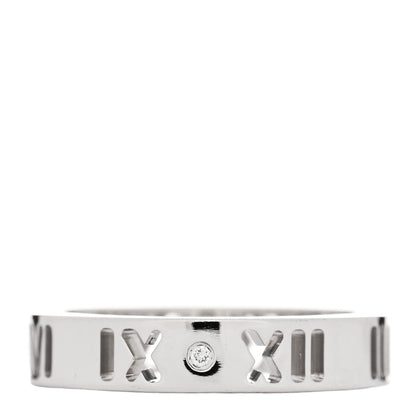 Tiffany 18K White Gold Diamond Atlas Pierced Ring 46 3.75 3 of 4