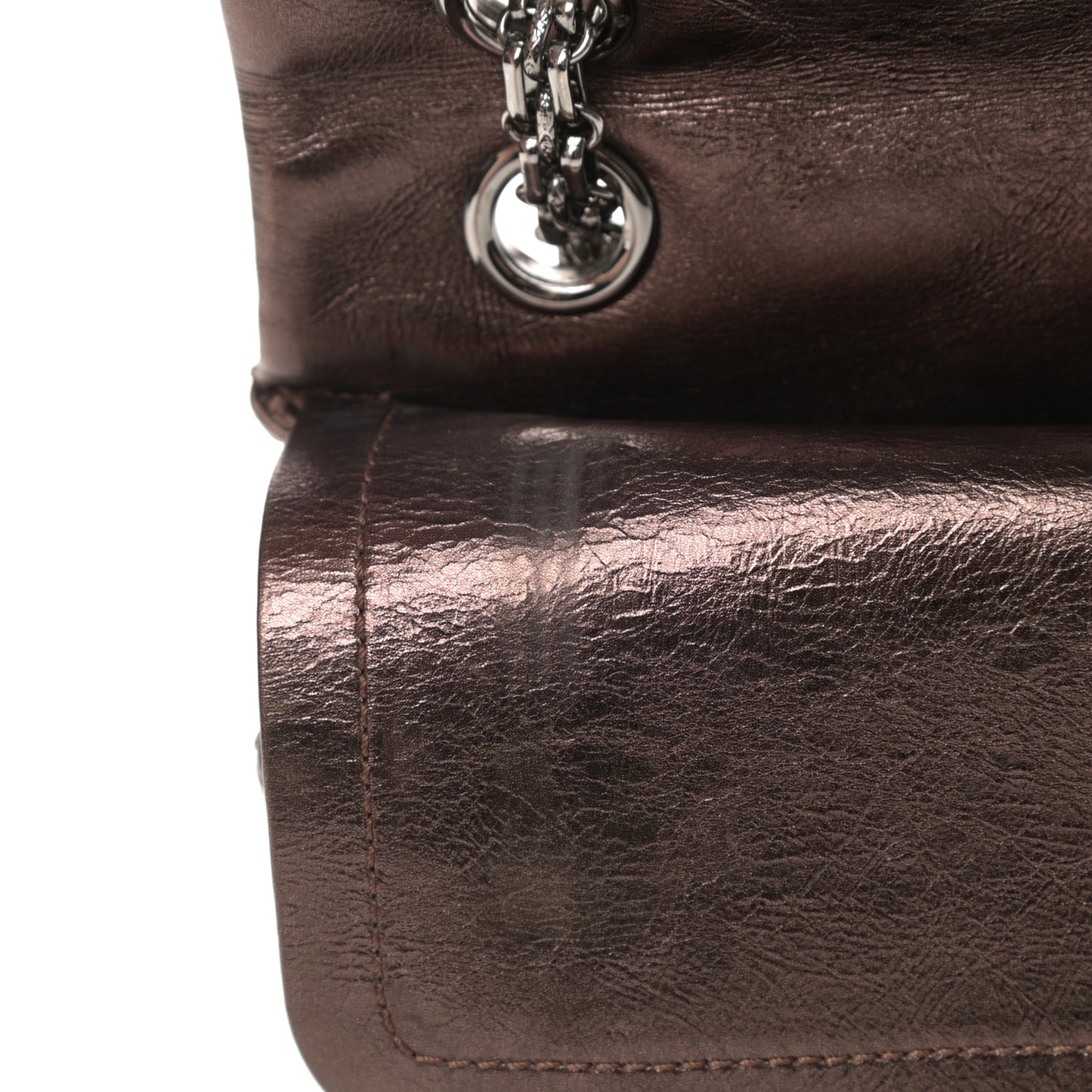 Metallic Aged Calfskin Quilted 2.55 Reissue 226 Flap Bronze