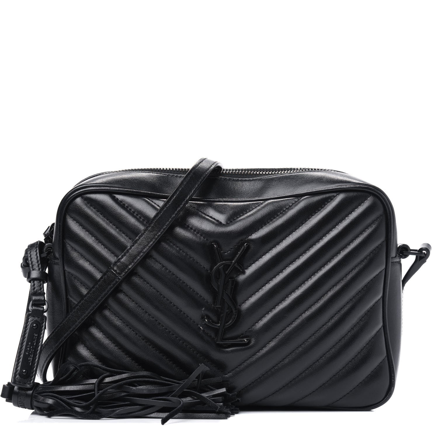 Saint Laurent Calfskin Matelasse Monogram Lou Camera Bag Black 1 of 6