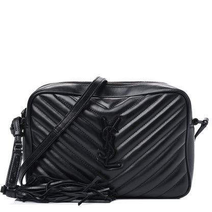 Saint Laurent Calfskin Matelasse Monogram Lou Camera Bag Black 1 of 6