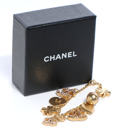 Chanel Crystal Charm Bracelet Gold 5 of 5