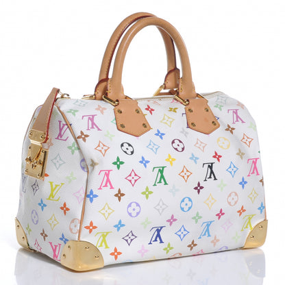 Louis Vuitton Monogram Multicolor Speedy 30 White 3 of 8