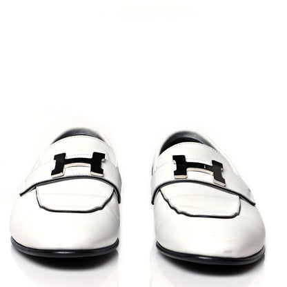 Hermes Calfskin Womens Paris Loafers 35.5 White 2 of 9