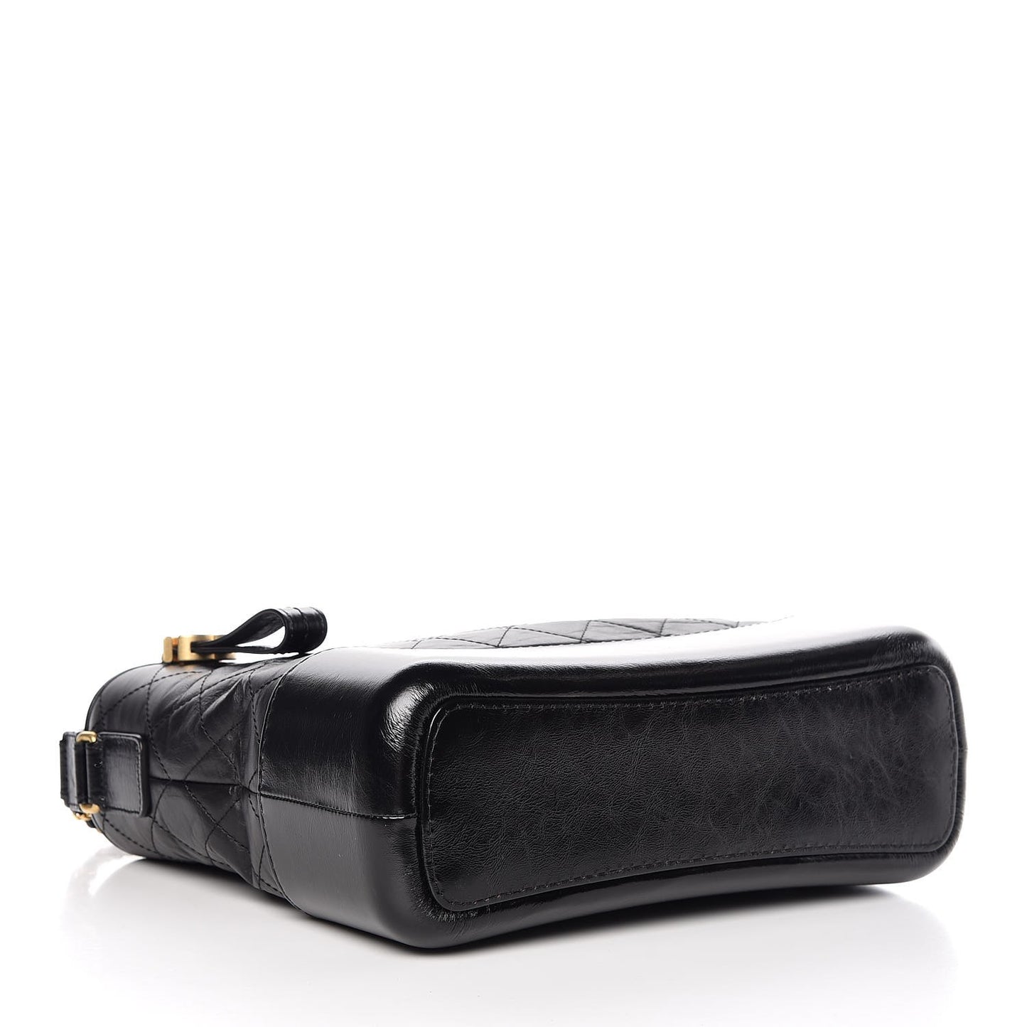 Aged Calfskin Quilted Medium Gabrielle Hobo Black