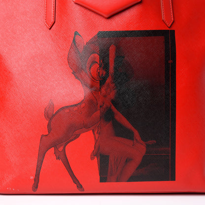 Givenchy Textured Coated Canvas Bambi Print Large Antigona Tote Red 14 of 20