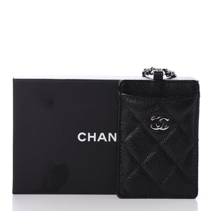Chanel Caviar Quilted Card Holder On Chain Black 8 of 8