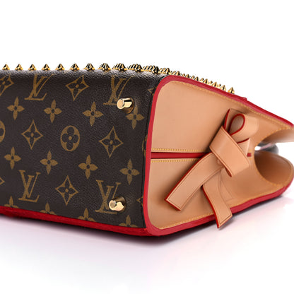 Louis Vuitton Monogram Calf Hair Spikes Iconoclasts Christian Louboutin Tote Red 8 of 18