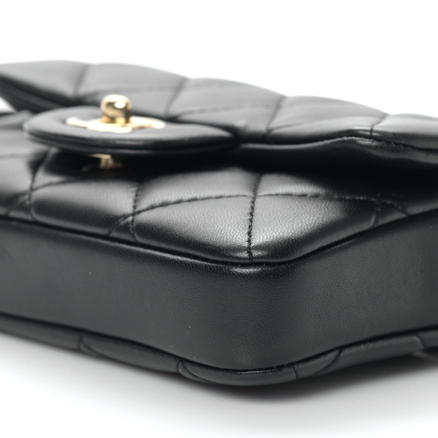 Chanel Lambskin Quilted Mini My Precious Waist Bag Black 9 of 9