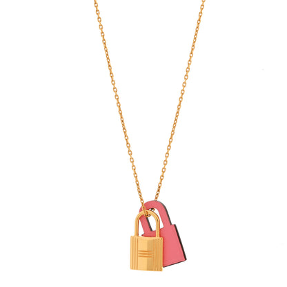 Hermes Swift Small O'Kelly Pendant Necklace Rose Azalee 4 of 7