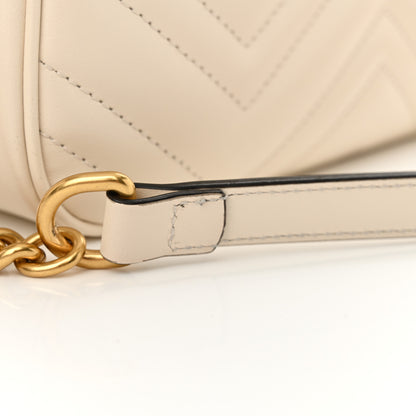 Gucci Calfskin Matelasse Small GG Marmont Chain Shoulder Bag White 13 of 13
