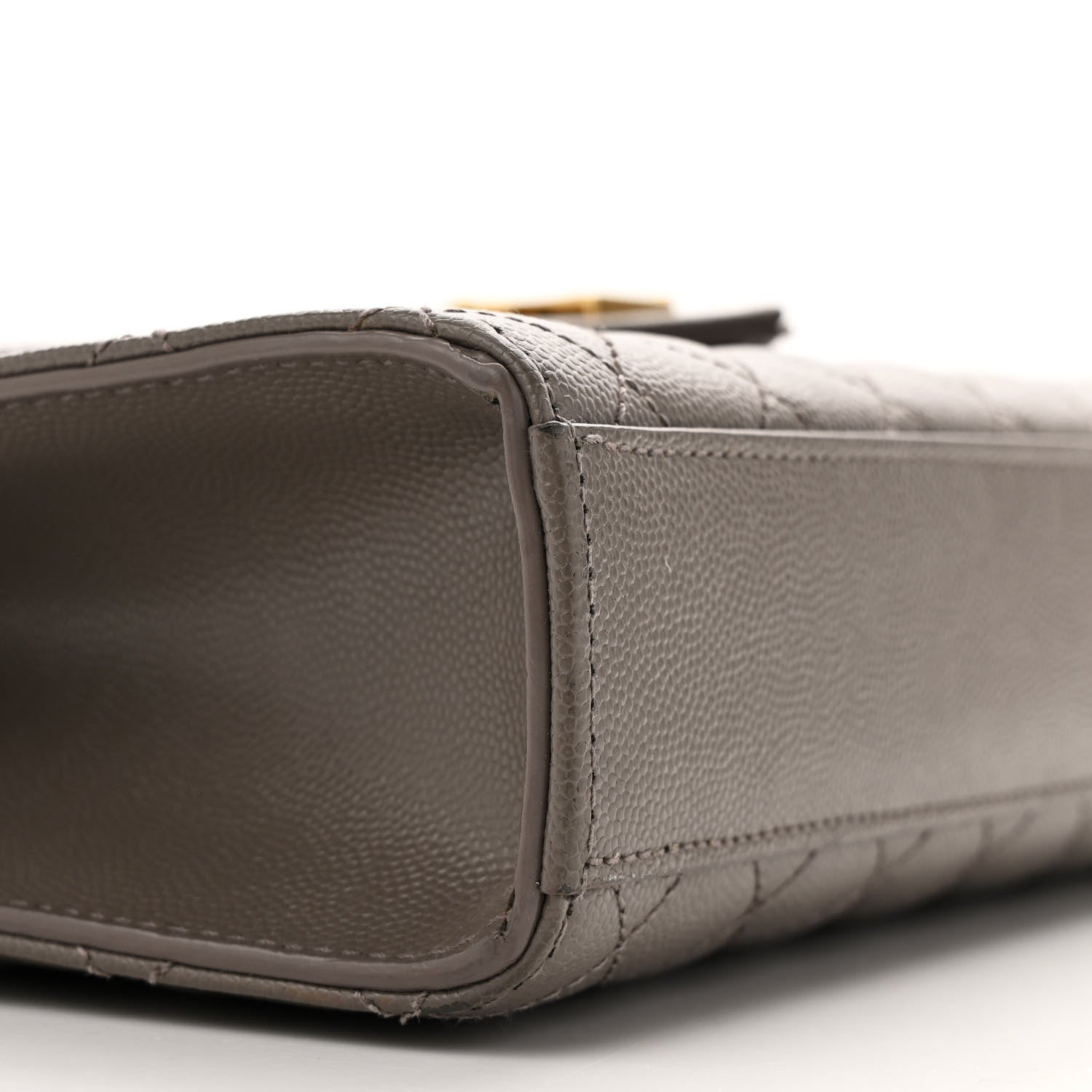 Saint Laurent Grain De Poudre Textured Mixed Matelasse Medium Triquilt Monogram Satchel Fog 9 of 15