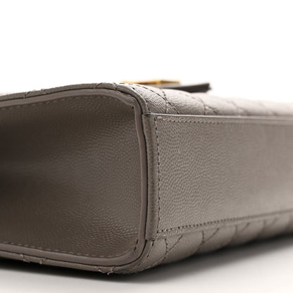 Saint Laurent Grain De Poudre Textured Mixed Matelasse Medium Triquilt Monogram Satchel Fog 9 of 15