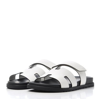 Hermes Epsom Mens Chypre Sandals 43 White 3 of 17