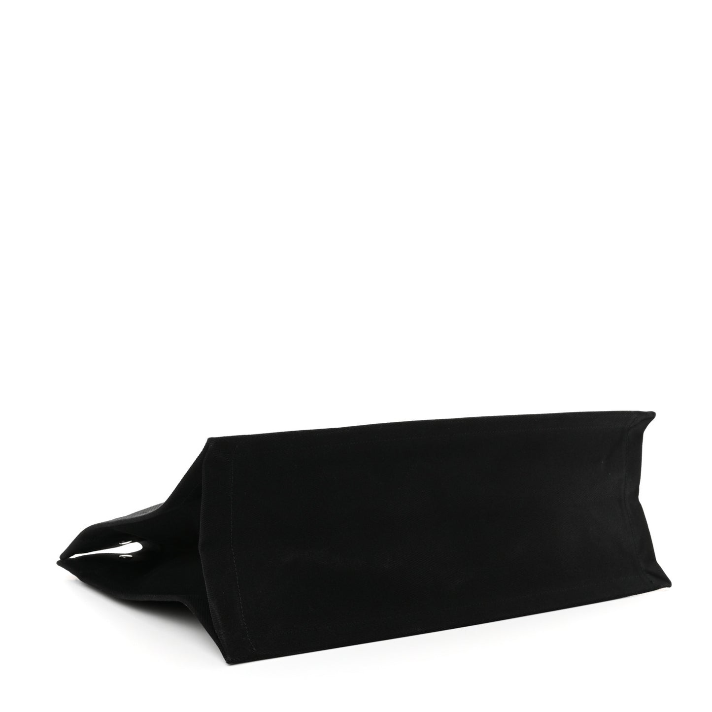 Linen Calfskin Rive Gauche Tote Black