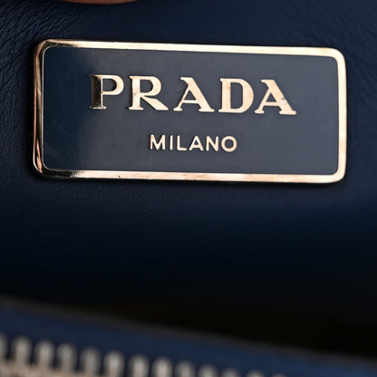 Prada City Calf Hand Stitched Small Galleria Double Zip Tote Bluette 6 of 12