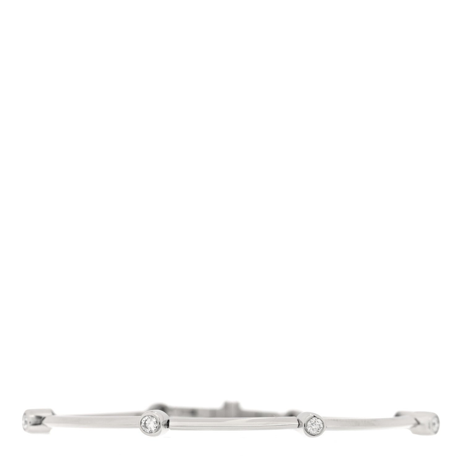 Tiffany Platinum Diamond 8 Station Link Bracelet 1 of 4