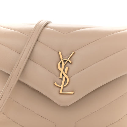 Saint Laurent Calfskin Y Quilted Monogram Toy Loulou Crossbody Bag Dark Beige 8 of 12
