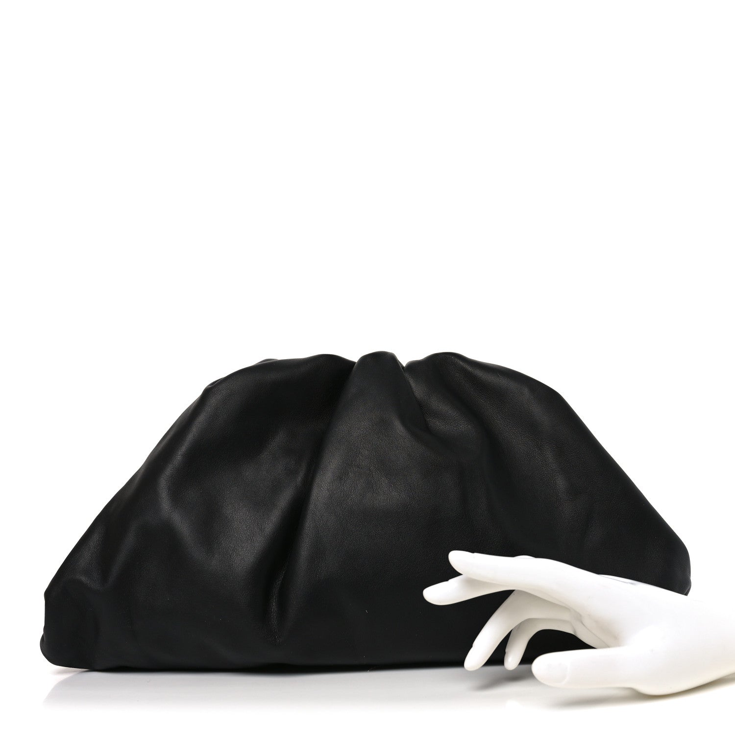 Bottega Veneta Smooth Butter Calf The Pouch Oversized Clutch Black 2 of 11