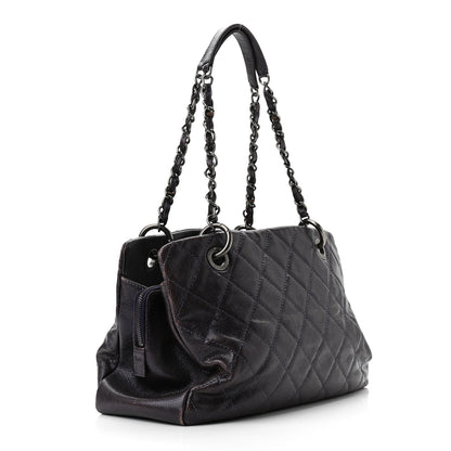 Chanel Iridescent Caviar Quilted Chic Shopping Tote Purple 3 of 11