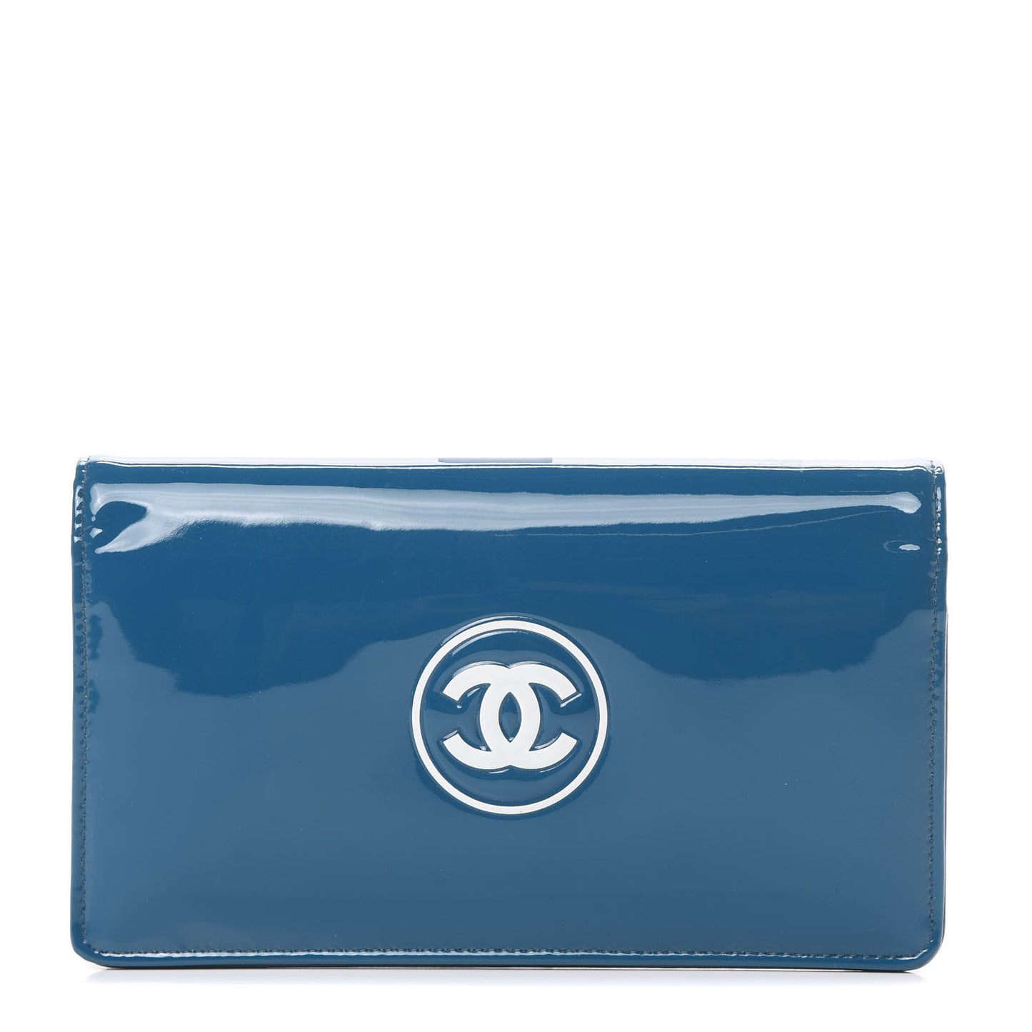 Patent CC Trousse Maquil Yen Wallet Blue
