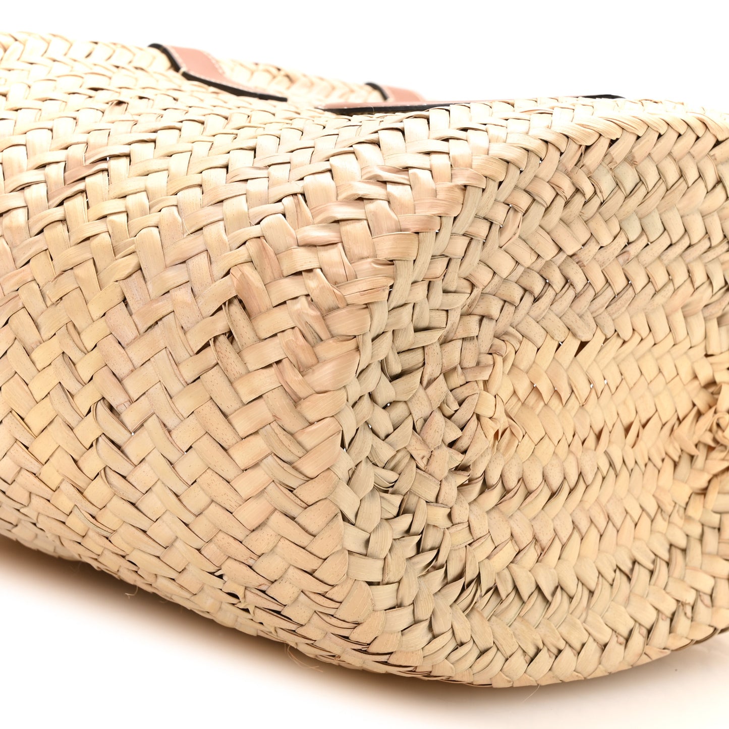 Raffia Calfskin Heart Triomphe Teen Panier Tan