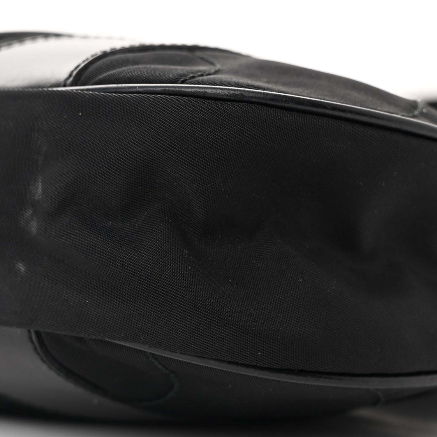 Prada Tessuto Nylon Soft Calfskin Shoulder Bag Black 9 of 13