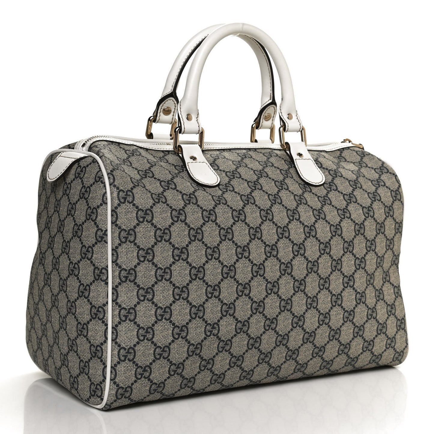 GG Plus Monogram Medium Boston Canada Flag Unicef Duffle White