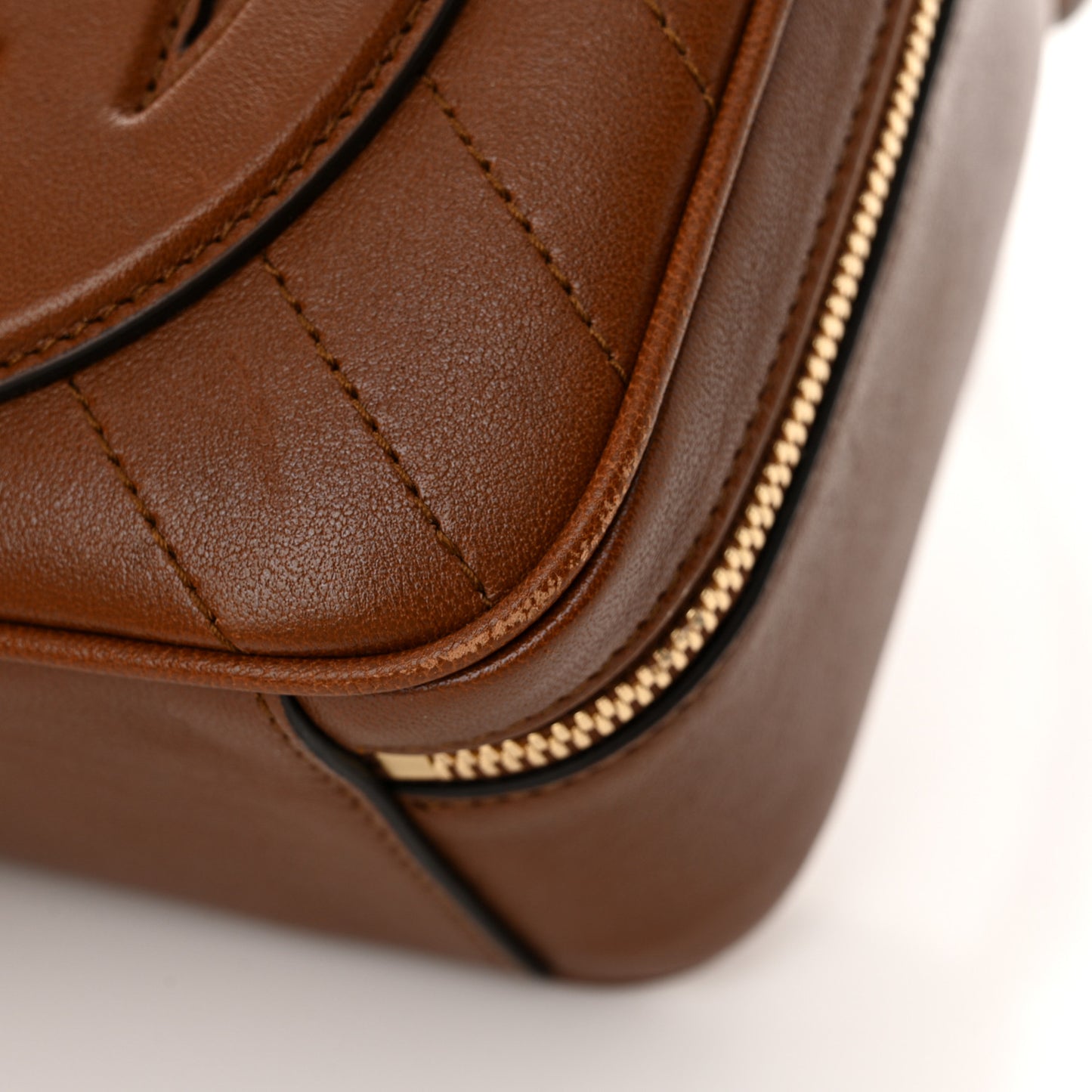 Sakai Be Green Calfskin Diagonal Stitched Blondie Top Handle Bag Cuir