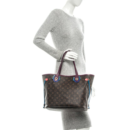 Louis Vuitton Monogram Totem Neverfull MM Magenta 2 of 7