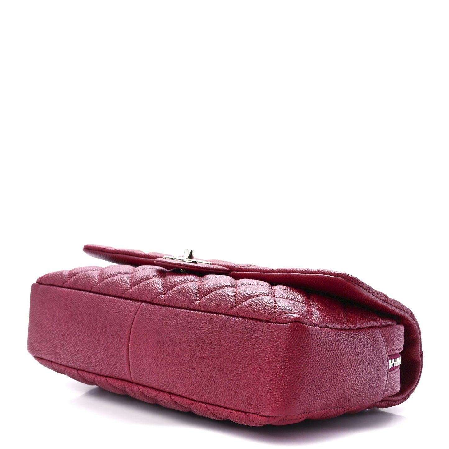 Caviar Quilted Jumbo Easy Flap Dark Pink