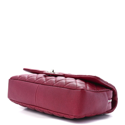 Chanel Caviar Quilted Jumbo Easy Flap Dark Pink 9 of 12